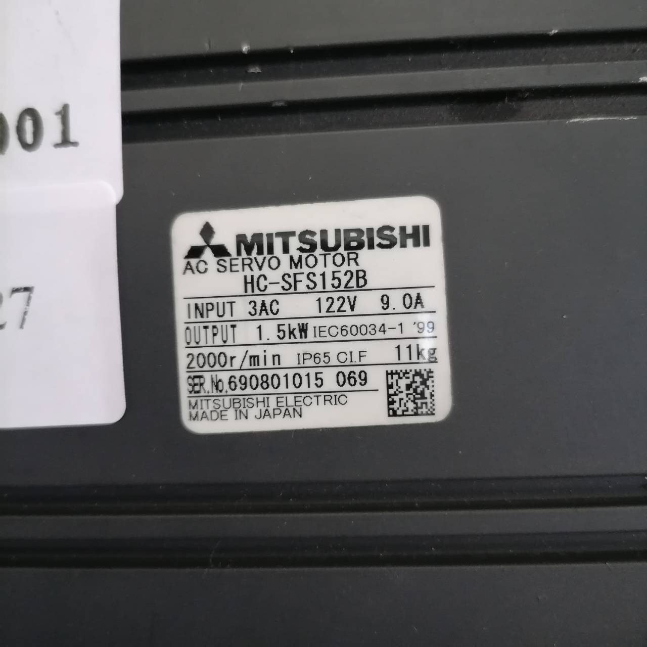 HC-SFS152B SERVO MOTOR " MITSUBISHI "