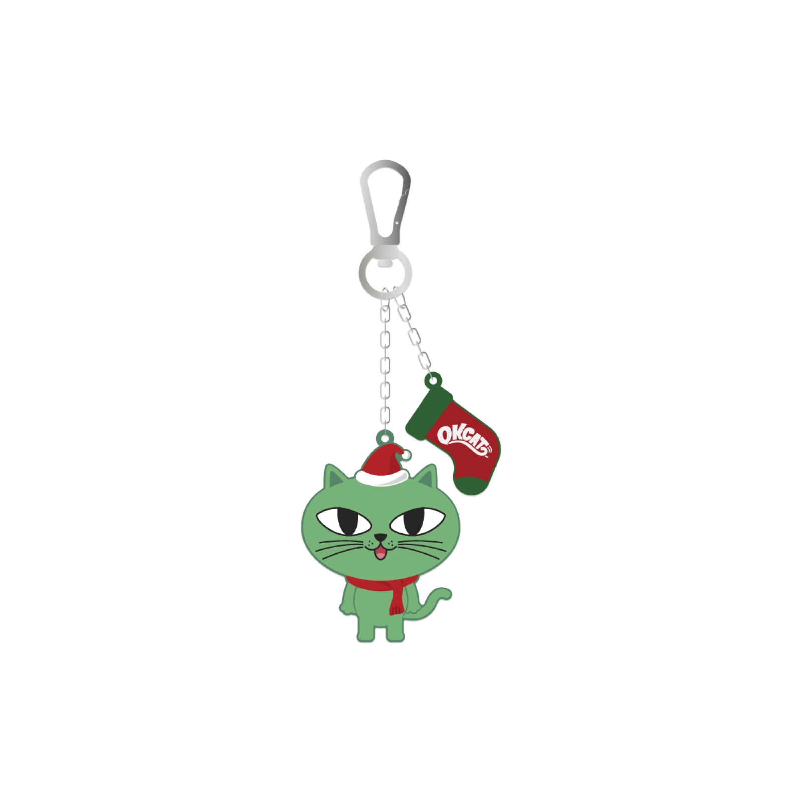 PRE. พวงกุญแจ OK TEACYEON - 01 OKCAT SILICON KEY RING / 2023 LONELY OKCAT's CHRISTMAS รอ 15-30 วัน