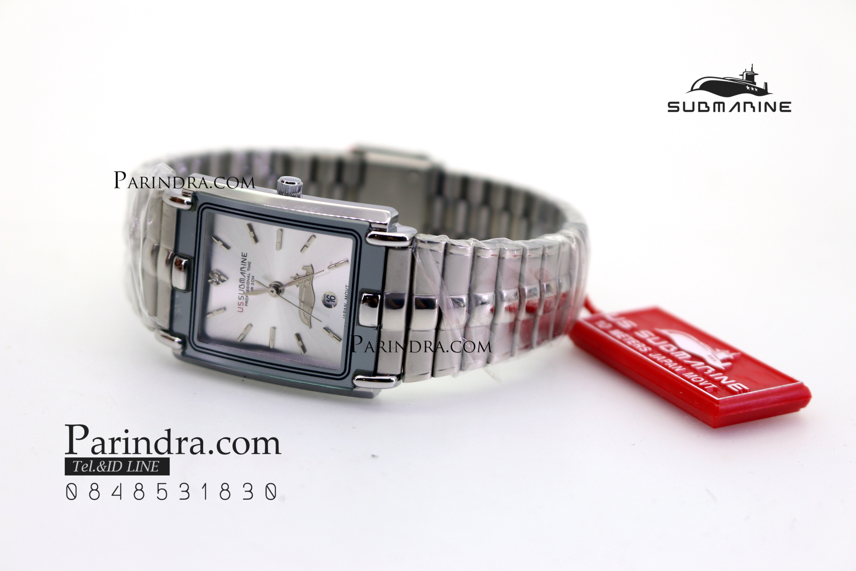 นาฬิกา U.S. submarine รุ่น SUB1014M เรือนใหญ่ สายสแตนเลสสีเงินล้วน เรือนใหญ่