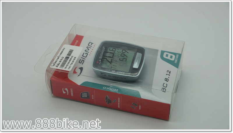 ไมล์มีสาย SIGMA SPORT bicycle computer, BC 8.12 8 ฟังชั่น (รองรับรอบขา)
