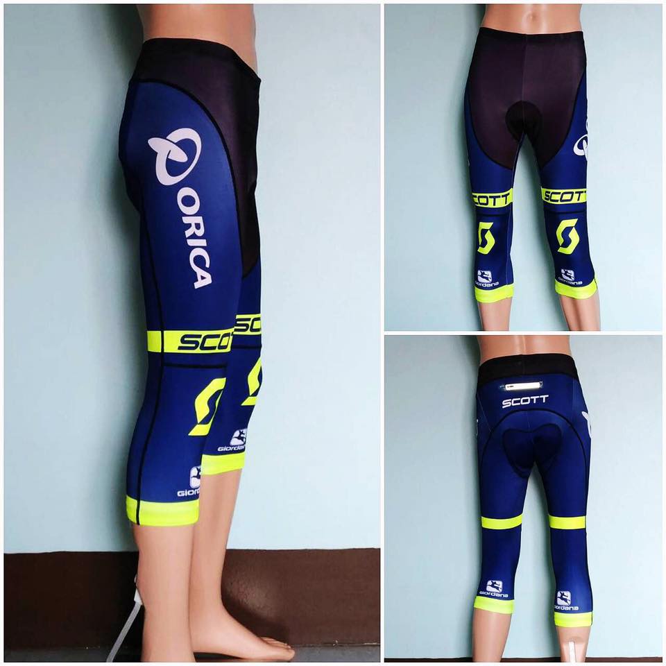 กางเกงปั่นจักรยาน ขาสี่ส่วน Proteam (เป้าเจล 16D พร้อมแถุบซิลิโคนปลายขา ( 4 ส่วน)