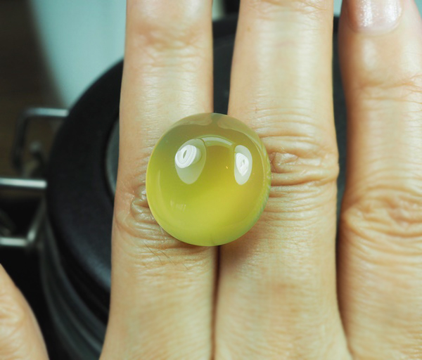 คาลซิโดนีสีเหลือง (Yellow Chalcedony) 27.10 กะรัต