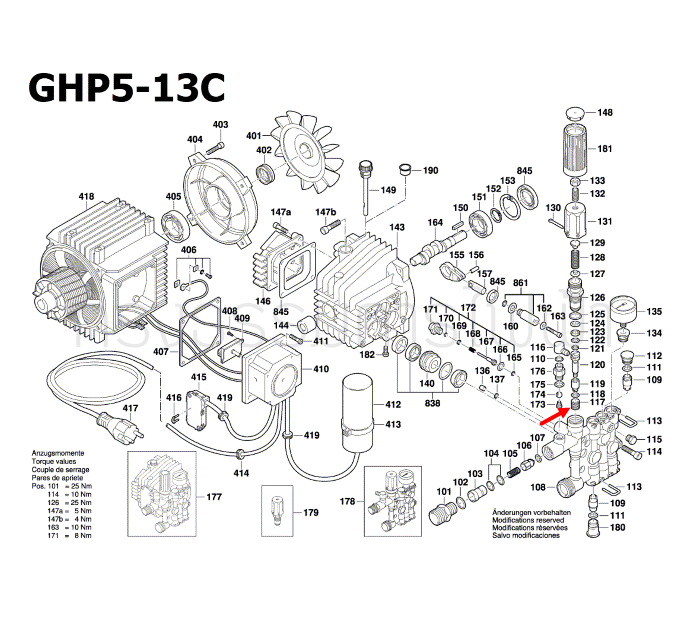 ฝาปิด เครื่องฉีดล้างแรงดันสูง Bosch บอช GHP 5-13 C [#117] Pn.F016L72029 (แท้-สั่ง)