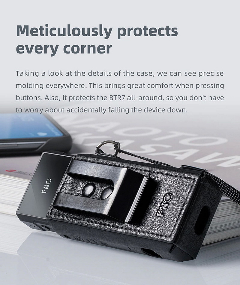 ขาย FiiO SK-BTR7 เคสหนังสำหรับ BTR7 เคสหนังที่มาพร้อมคลิปเกี่ยวด้านหลัง