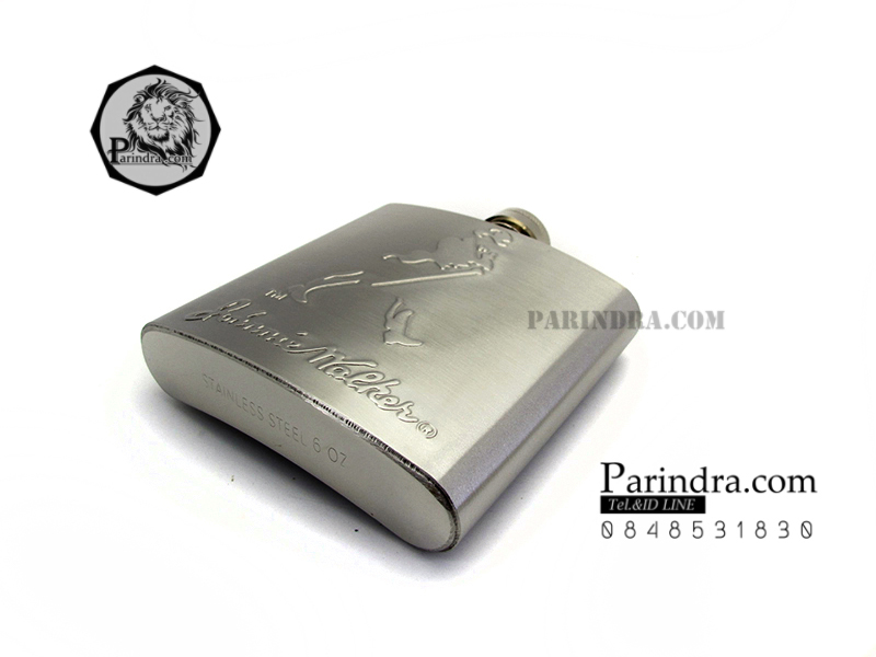 กระป่องสแตนเลส Johnnie Walker อย่างดี สำหรับพกพา บรรจุ 6 oz