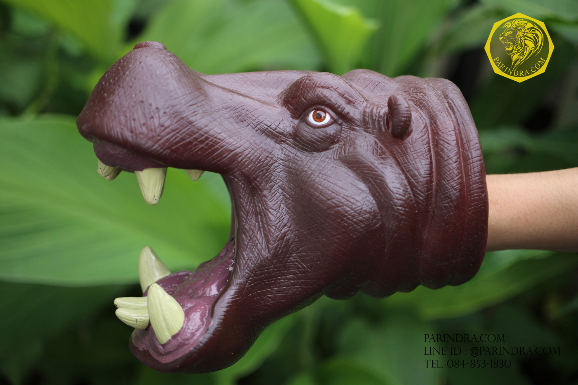 โมเดลยางสวมมือ หัวฮิปโปโปเตมัส HIPPOPOTAMUS ของเล่น