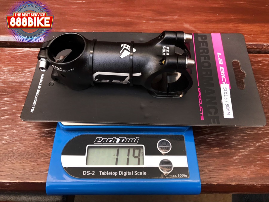 LABICI คอแฮนด์อลูมิเนียม LA BICI STX1.5 ,ยก +/- 7° วัสดุอลูเบา ยาว 70-120มม มีสีดำและสีแดง