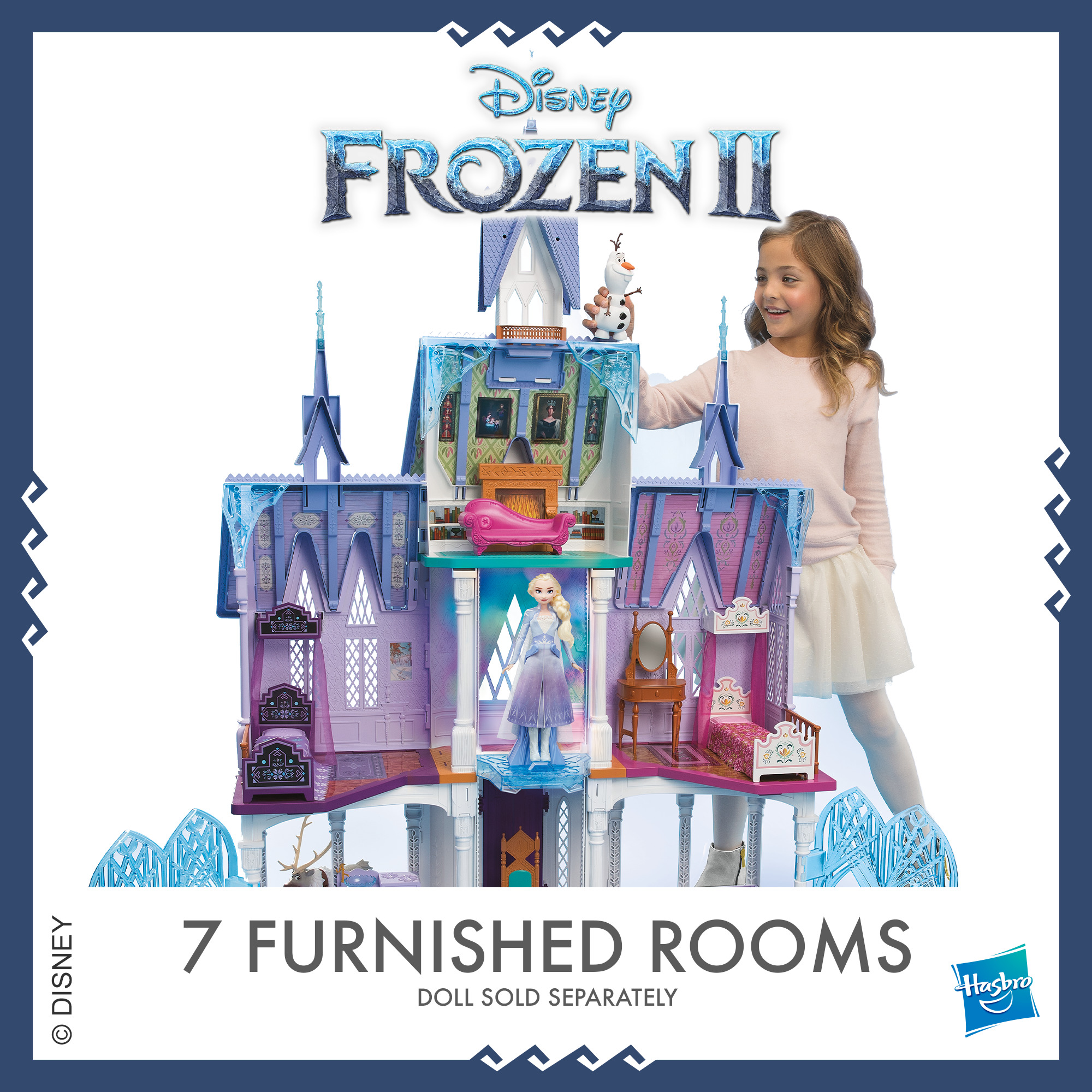 ปราสาทตุ๊กตา อเรนเดล มีไฟและระเบียงเคลื่อนที่ได้ จาก โฟรเซ่น 2 Disney Frozen 2 Ultimate Arendelle Castle Playset with Lights and Moving Balcony