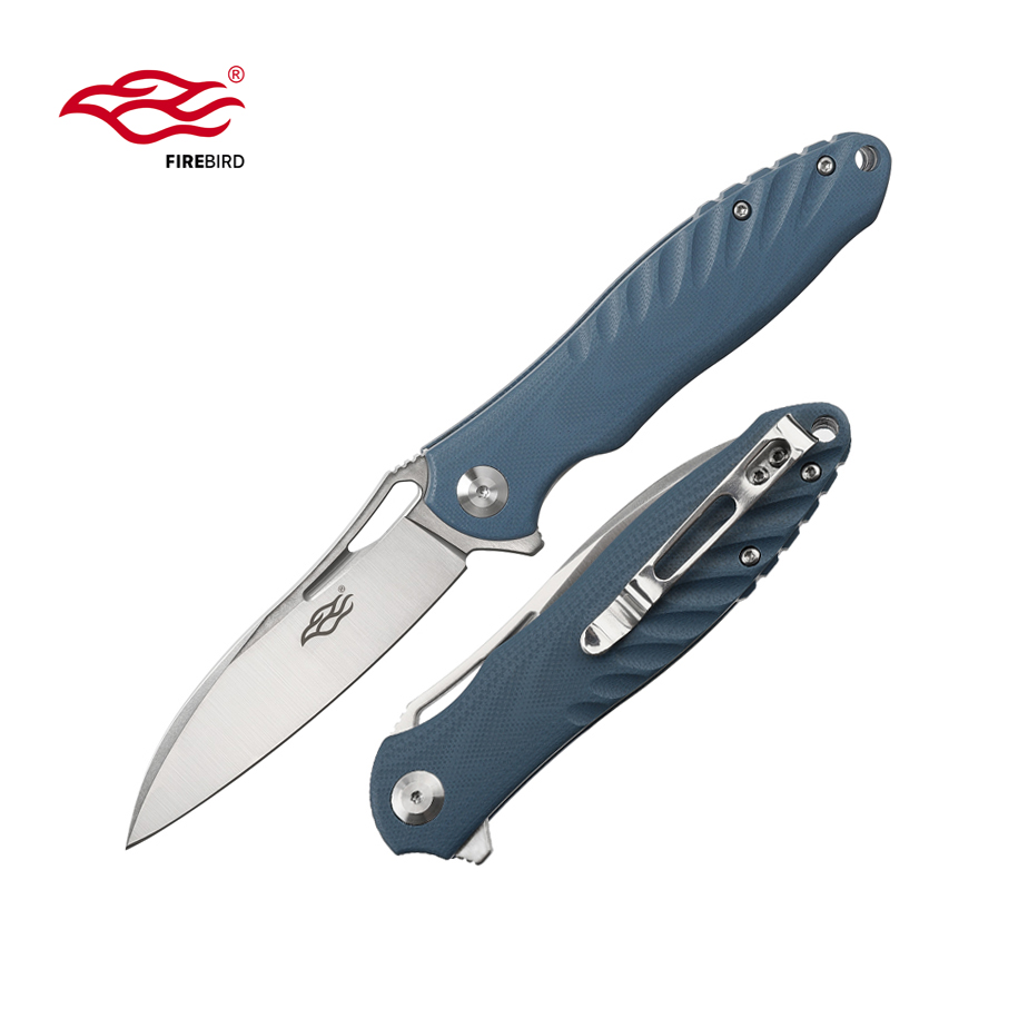 มีดพับ Ganzo กานโซ่ รุ่น FH71-GY / D2 Steel / ด้าม G10 สีน้ำเงิน ของแท้ 100%