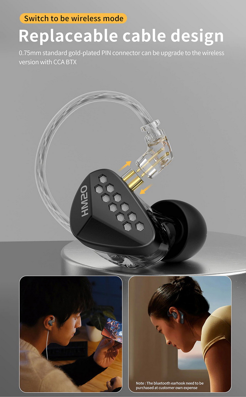 ขาย CCA HM20 หูฟัง Hybrid 8 ไดรเวอร์ 7BA+1DD ซาวสเตจกว้าง ประกันศูนย์ไทย