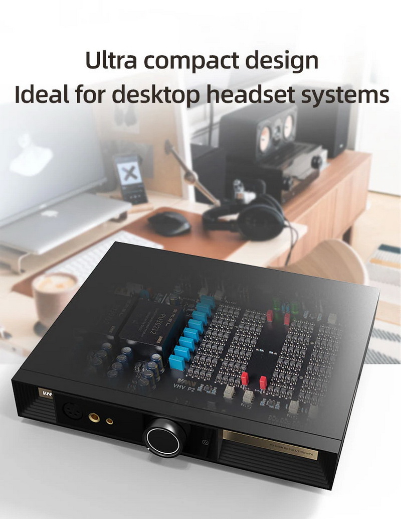 SMSL VMV P2 Headphone Amplifier ตั้งโต๊ะ รองรับ Hi-Res ประกันศูนย์ไทย
