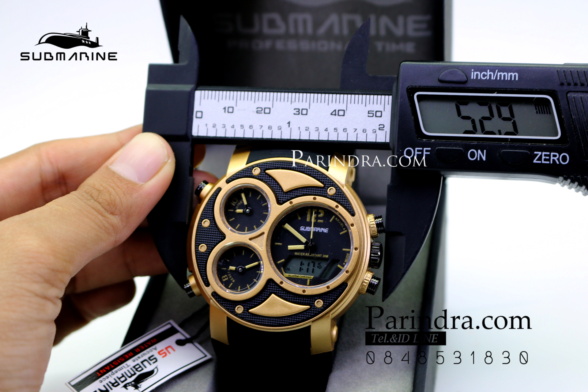 นาฬิกา US submarine 3 Analog รุ่น TP3174M สีดำทอง