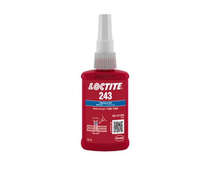 น้ำยาล็อกเกลียว LOCTITE รุ่น 243 ขนาด 50ml. (สีน้ำเงิน) แรงยึดปานกลาง, ทนอุณหภูมิได้สูงขึ้นถึง 180˚C Pn.L121-0243 (แท้) ##(**)