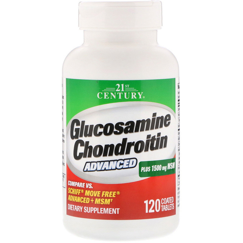 21st Century Glucosamine Chondroitin Advanced 120 Coated Tablets