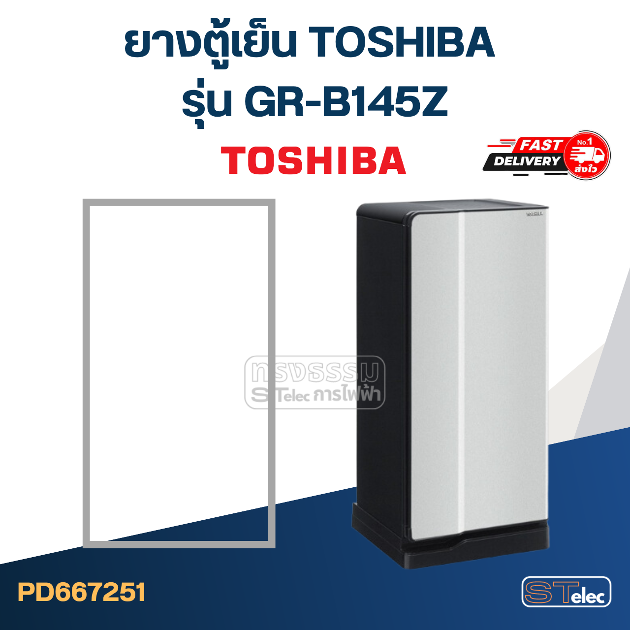 #T1 ยางตู้เย็น TOSHIBA รุ่น GR-B145Z