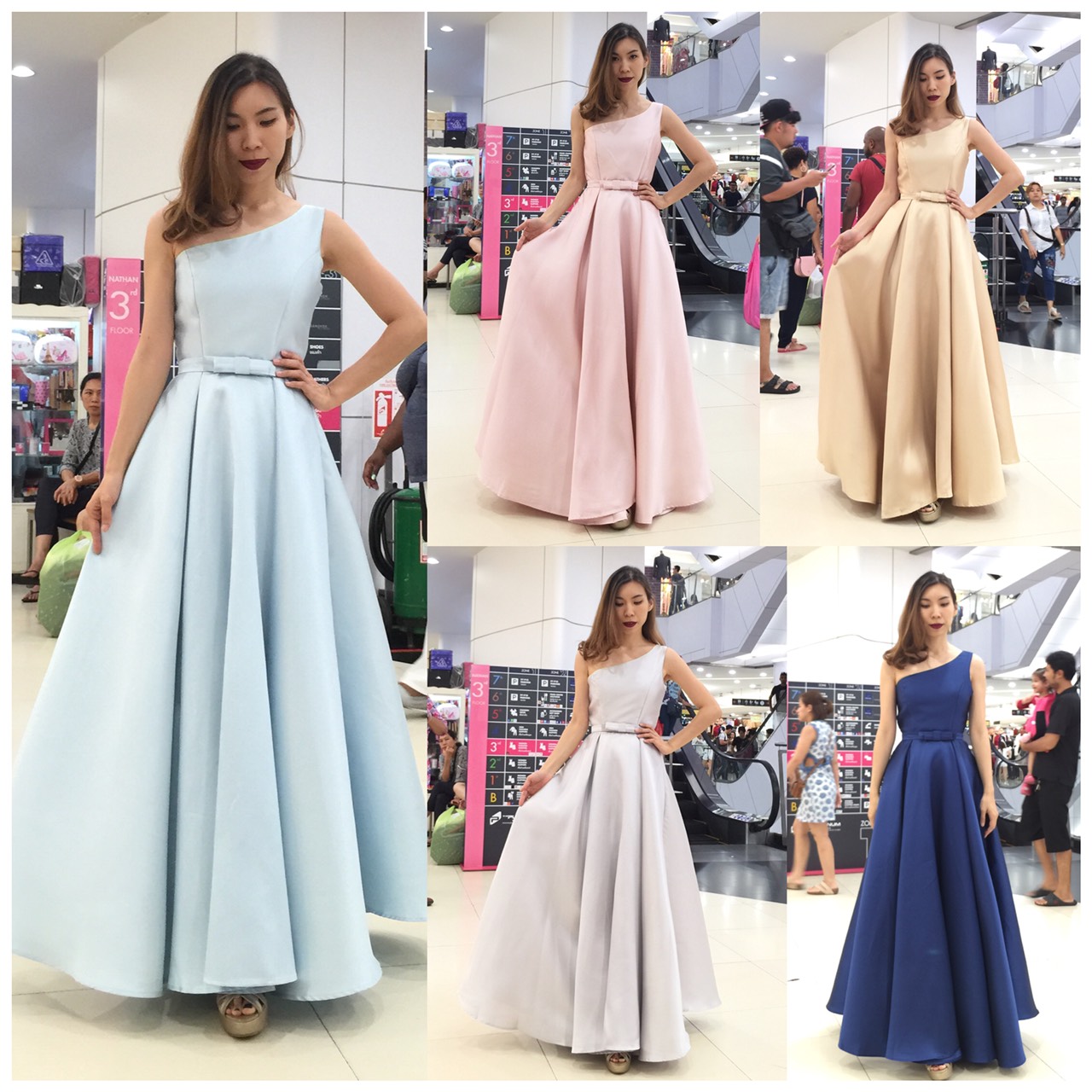 ชุดเพื่อนเจ้าสาว ชุดราตรียาว Freesia - One-shoulder top & Ballgown skirt