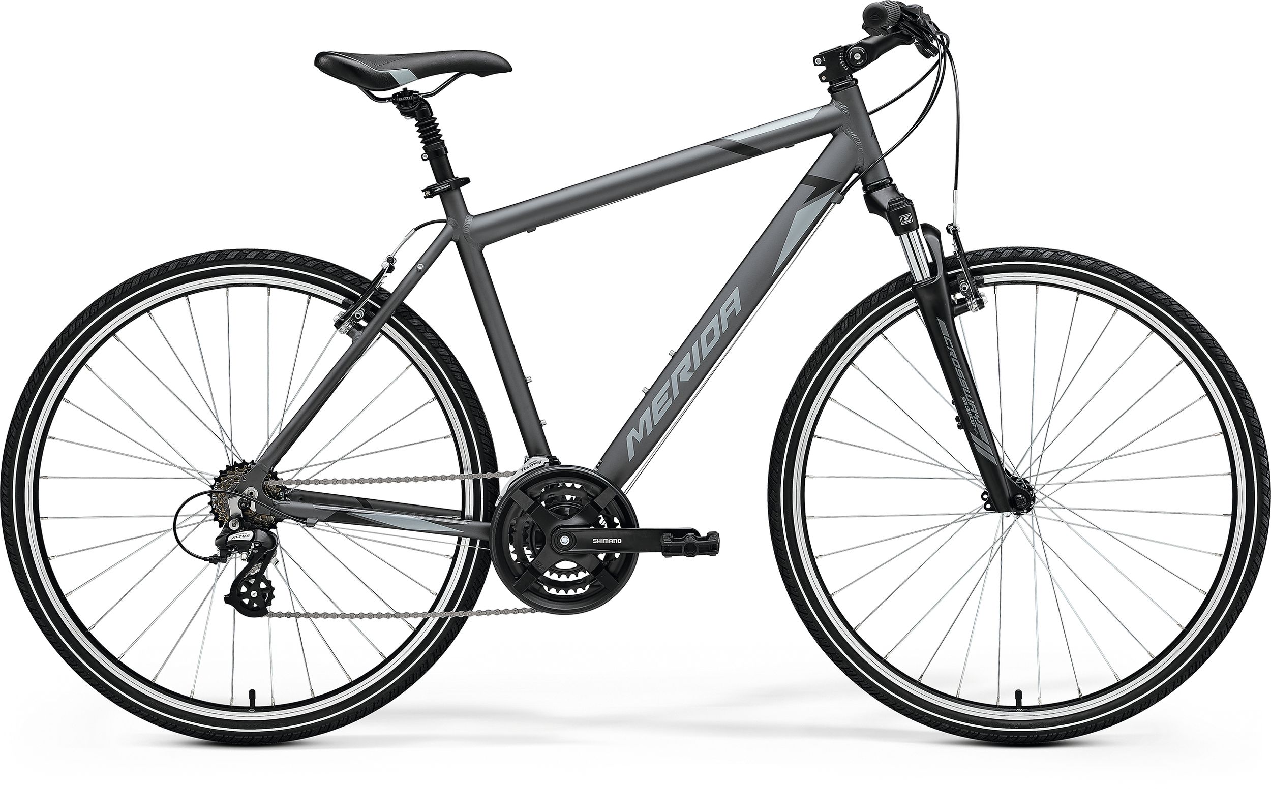 เมริด้า ครอสเวย์ 10-V 2025 | จักรยานไฮบริดเริ่มต้น โช้คอัพ ล้อ 700C เบรก V-Brake