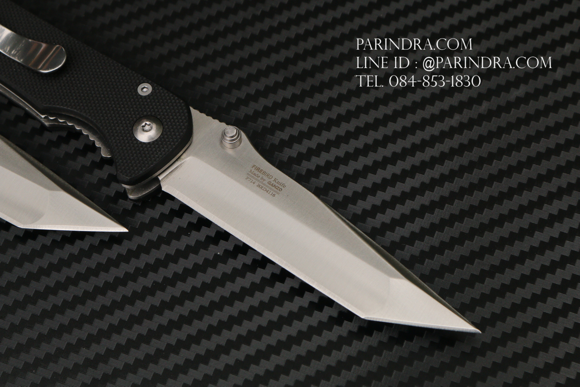 มีดพับ Ganzo รุ่น F714 สีดำ ปลายมีดทันโตะ Tanto ของแท้ 100%