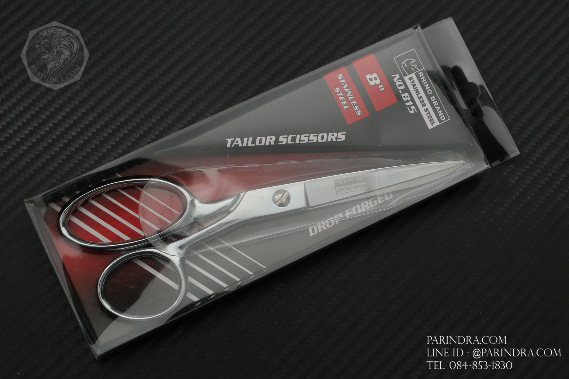 กรรไกรตัดผ้า Rhino Brand No.815 ขนาด 8 นิ้ว TAILOR SCISSORS STAINLESS STEEL DROP FORGED
