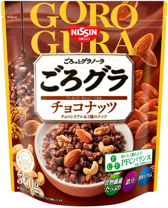 Nissin Cisco Gorogura 300g รุ่นเพิ่มธัญพืชรสชาติเข้มข้น รสช็อคโกแลต/รสสตรอเบอร์รี่