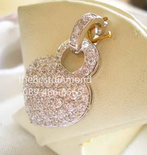 +BP414RD++จี้เพชร หัวใจกระเป๋า+++จี้น่ารักๆๆ แบบเก๋ น่ารักมากๆๆ ฝังจิกไข่ปลา เพชรแพรวพราว สวยเว่อร์