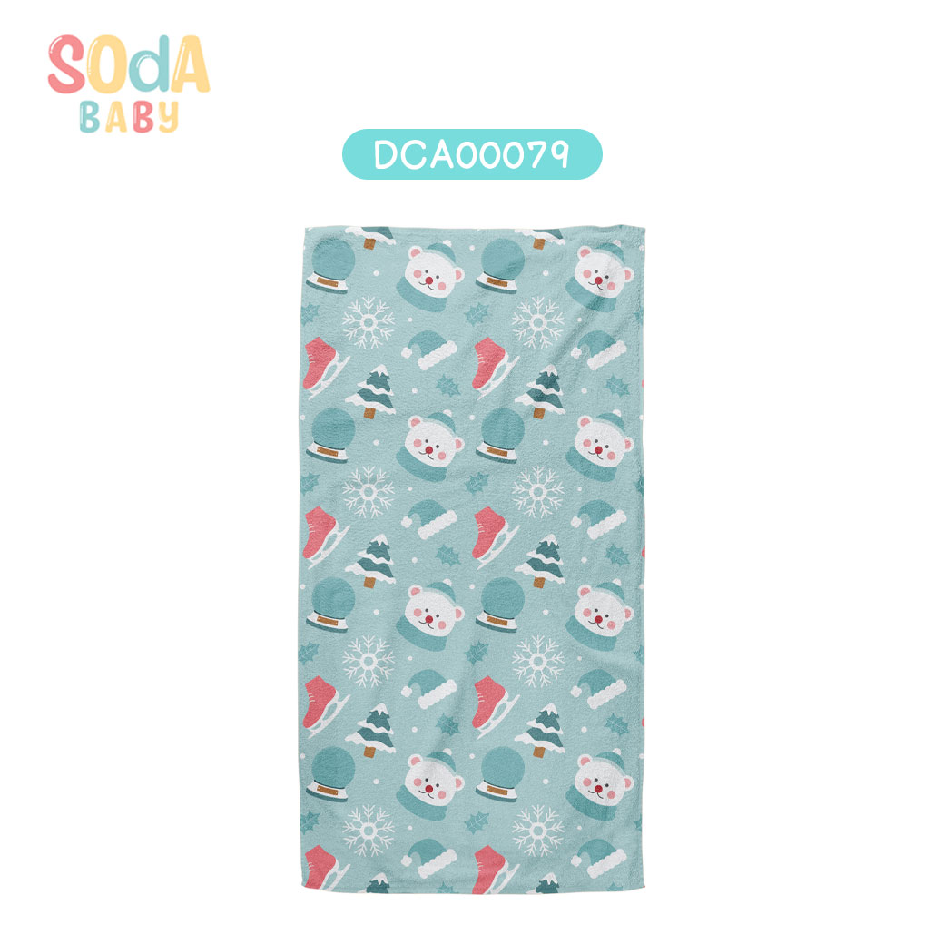 ผ้าเช็ดตัวเด็ก ลาย Winter รหัส DCA00079 ⛄️❄️#Winter #SOdAbaby