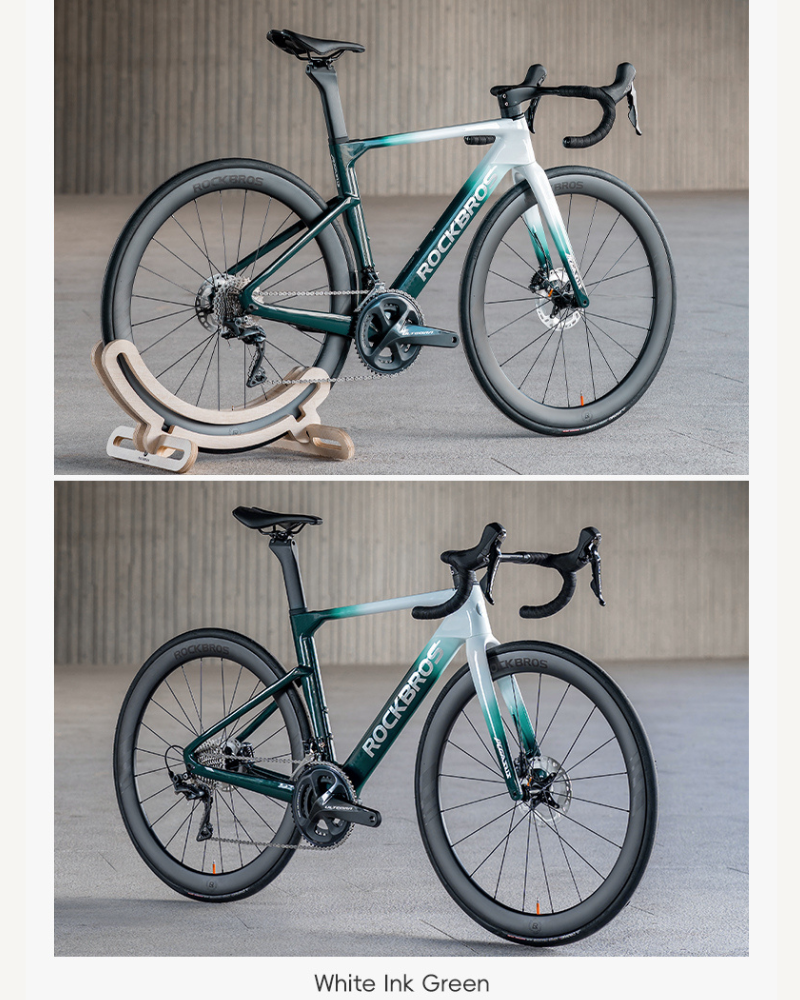 ROCKBROS PEGASUS R8020 จักรยานคาร์บอน 2025 | เกียร์ Shimano Ultegra 2×11 | น้ำหนัก 7.8 กก. | สีมินต์กรีน | ล้อคาร์บอน