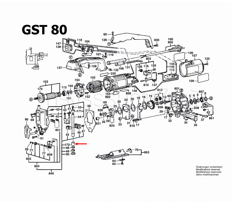 บู้ท เลื่อยจิ๊กซอว์ Bosch บอช GST 60, GST 80 [#172] P/N.2600301045 (แท้)+