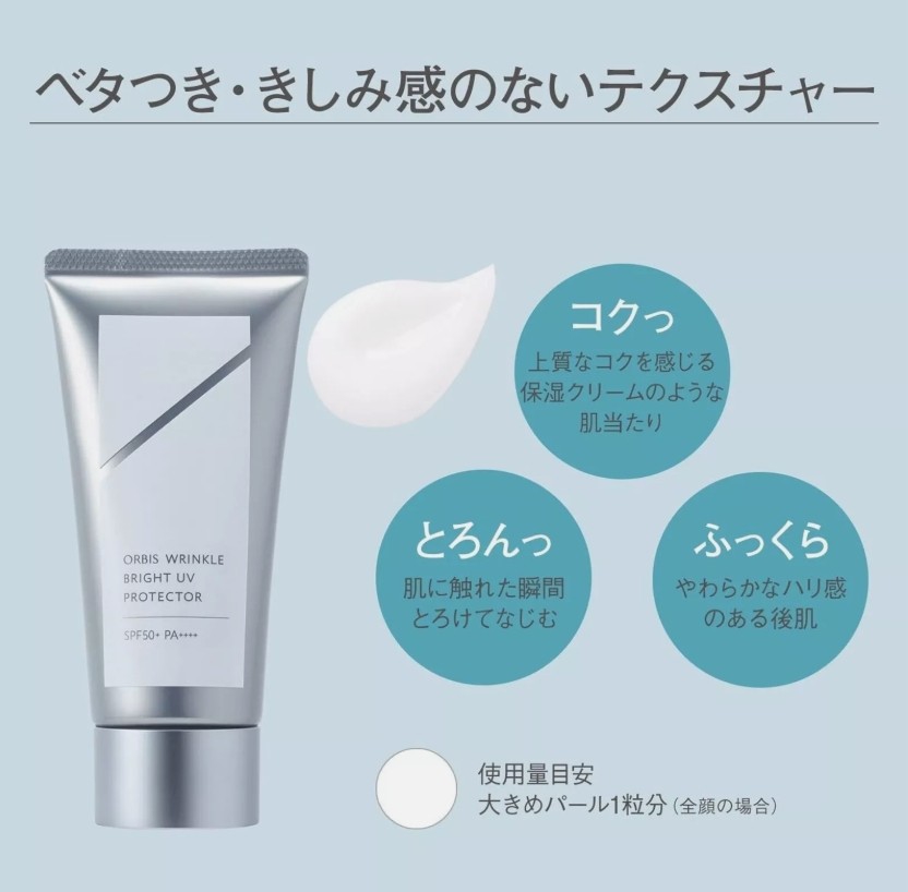 ครีมกันแดดจากญี่ปุ่น ORBIS WRINKLE BRIGHT UV PROTECTOR SPF50+ PA++++ 50กรัม