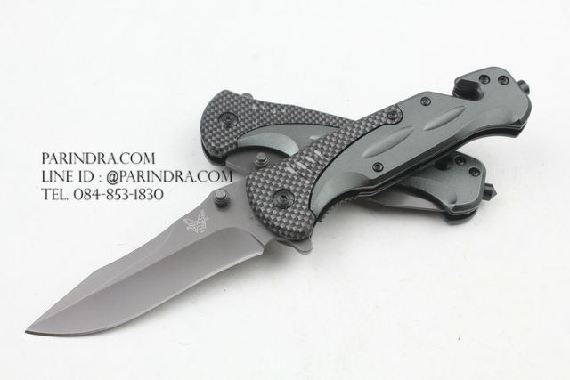 มีดพับ Benchmade ตัวเปิดเร็ว ลายด้ามสีเทา ผสมเคฟล่า ( DA31 )