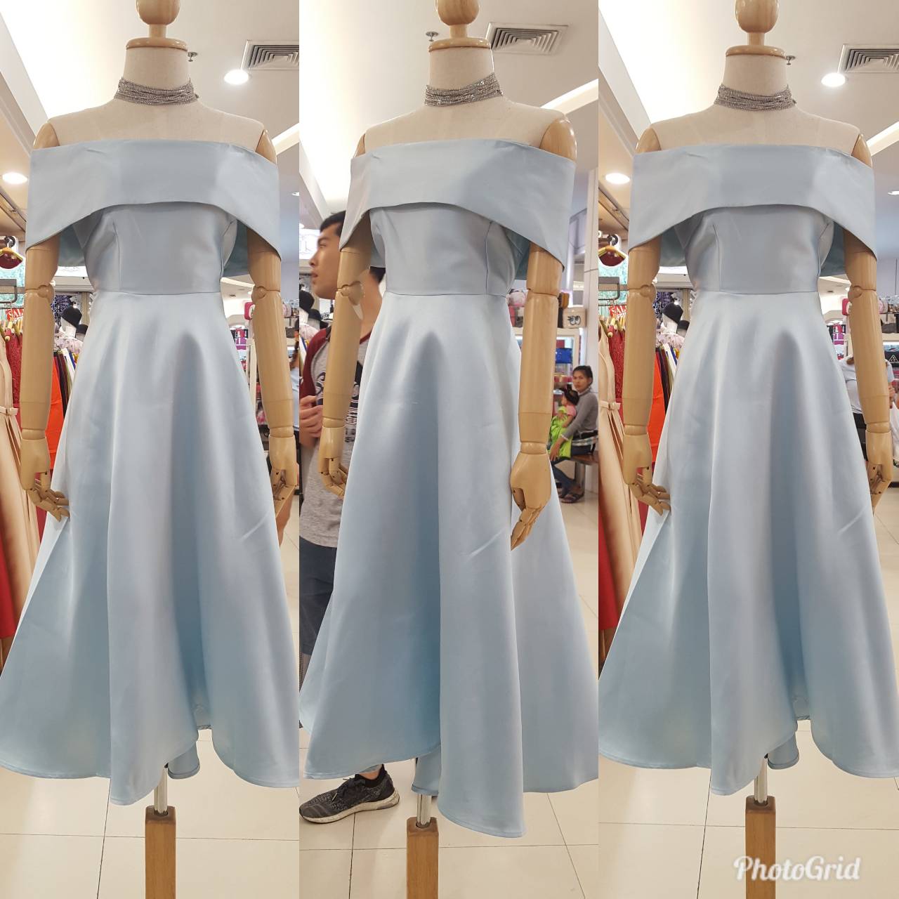 ชุดเพื่อนเจ้าสาว สีฟ้า รวมแบบ ตัวอย่าง สั่งสีและแบบอื่นๆได้ เช่า 500