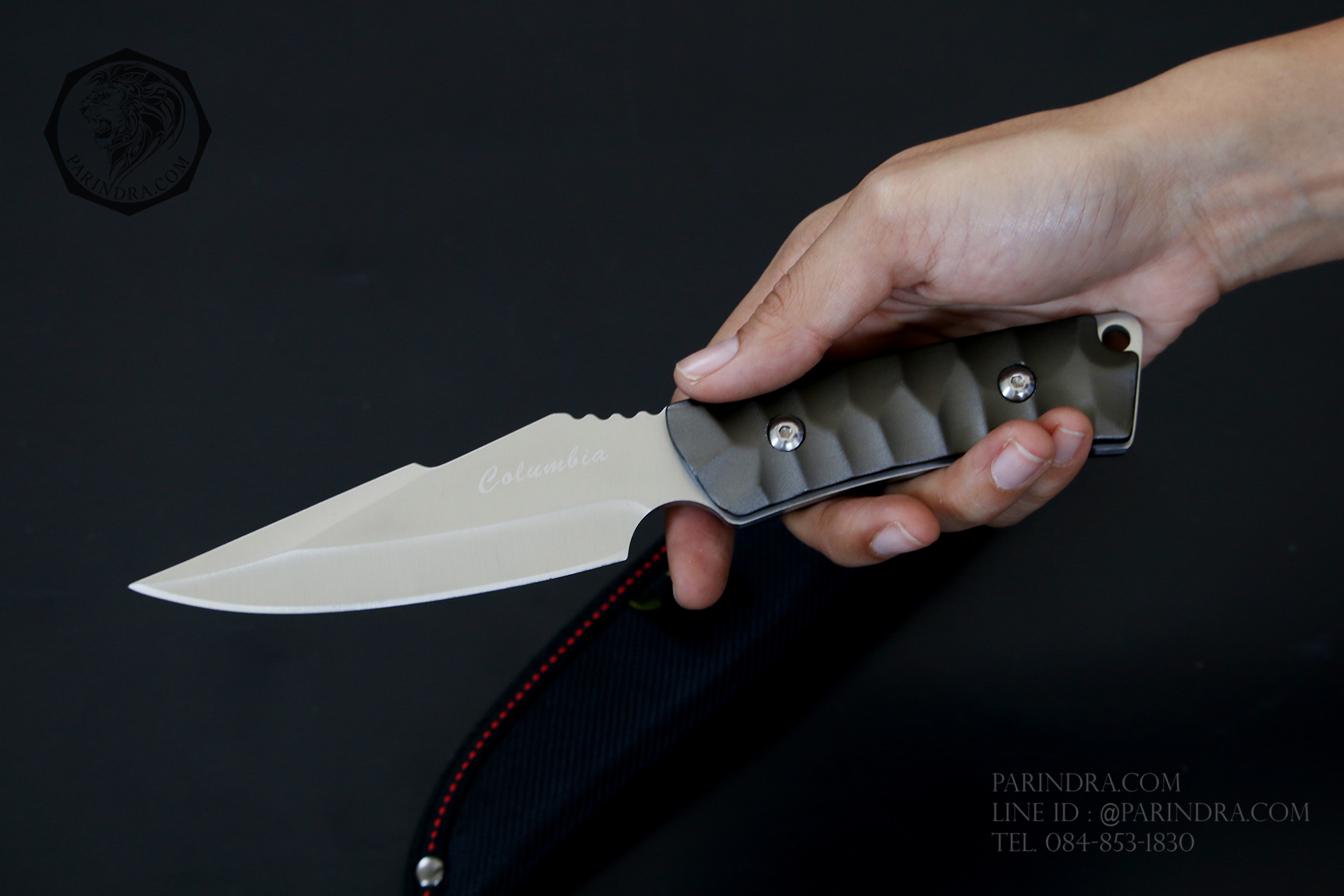 มีดใบตาย COLUMBIA รุ่น K605A ใบมีดสีเงิน ปลายแหลม ขนาด 9 นิ้ว