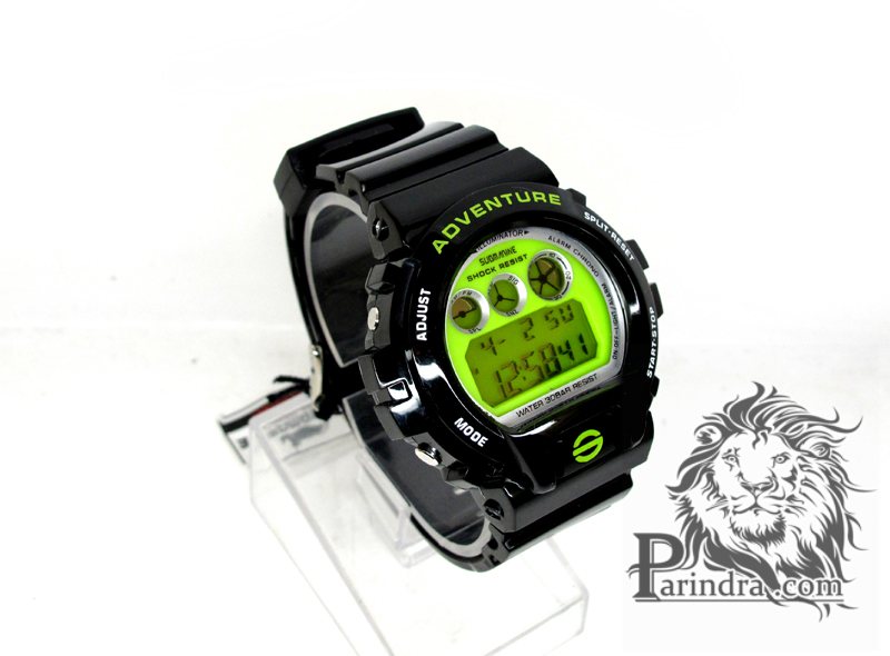 นาฬิกา US submarine Adventure Protector รุ่น TP1279M สีดำตัดเขียวอ่อน พื้นหลังเขียว