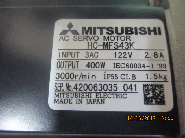SERVO MOTOR “ MITSUBISHI ” รุ่น HC-MFS43K