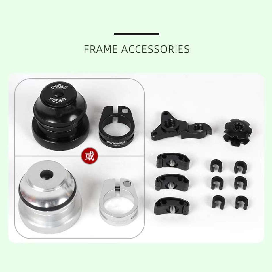 TQIQT TG006 Off-Road Road Bike Frameset | Chromoly Steel Frame with Disc Brake for 700C & 27.5” Wheels