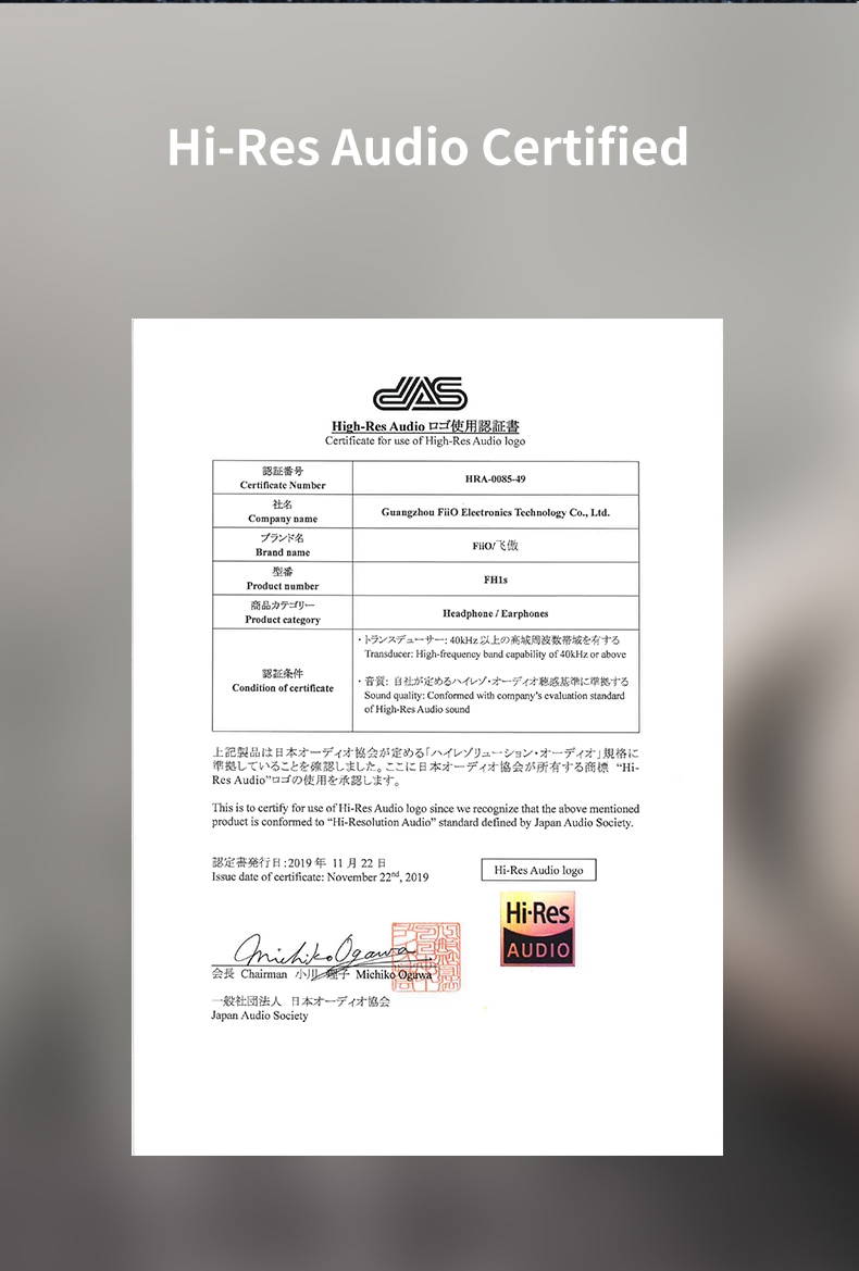 ขาย FiiO FH1s หูฟัง 2 ไดร์เวอร์ 1BA(Knowles)+1Dynamic ถอดสายได้