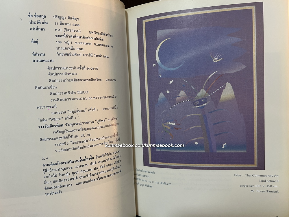 สูจิบัตร นิทรรศการศิลปกรรม ธนาคารแห่งประเทศไทย ( ที่ได้รับรางวัล ) พ.ศ.2525