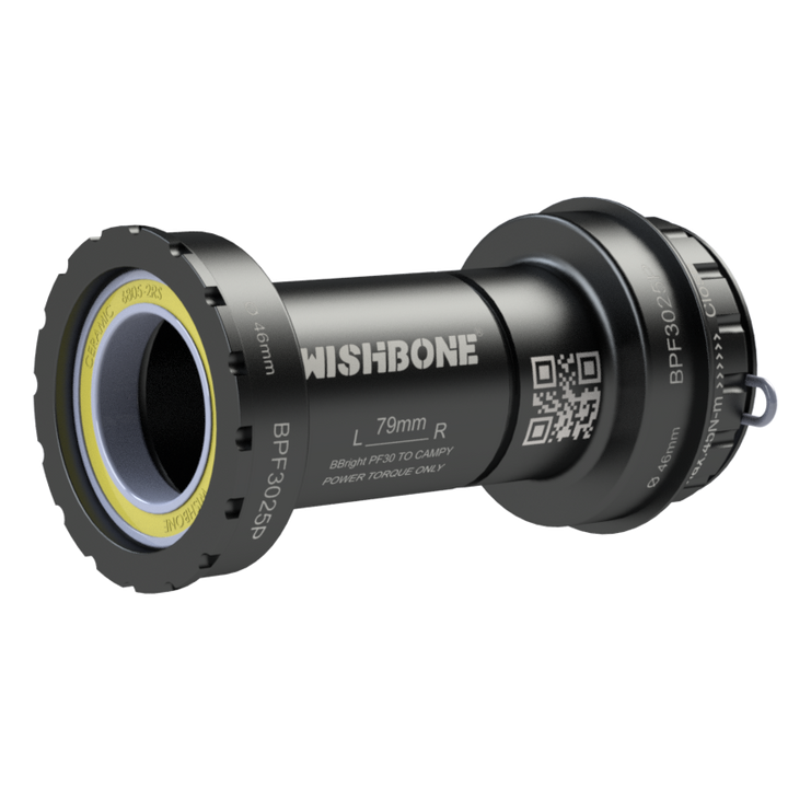 กะโหลก WISHBONE BBRight PressFit 30 Ceramic Bottom Bracket | Shimano HT2 / SRAM GXP | Praxis M30 | Campagnolo PT | น้ำหนักเบา 119–136 กรัม | รับประกัน 2 ปี