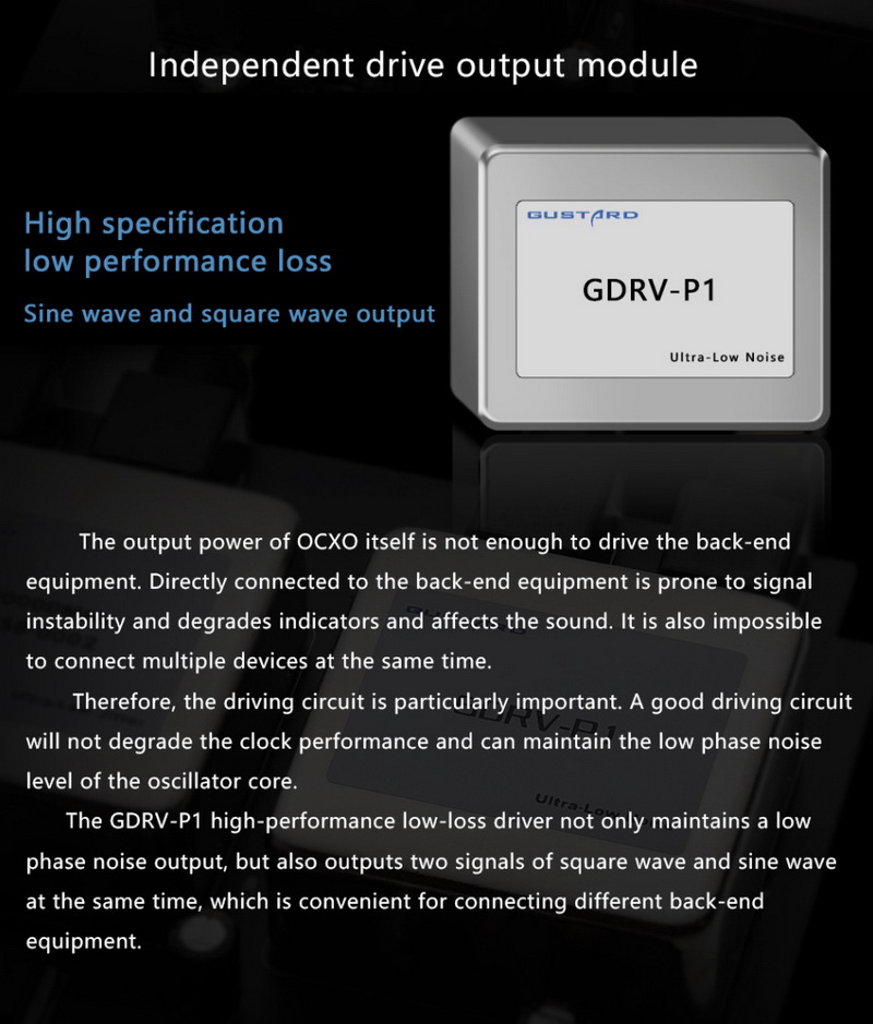 Gustard C18 10MHZ Audio Clock นาฬิกาสัญญาณรบกวนเฟสต่ำ ความแม่นยำสูง ประกันศูนย์ไทย