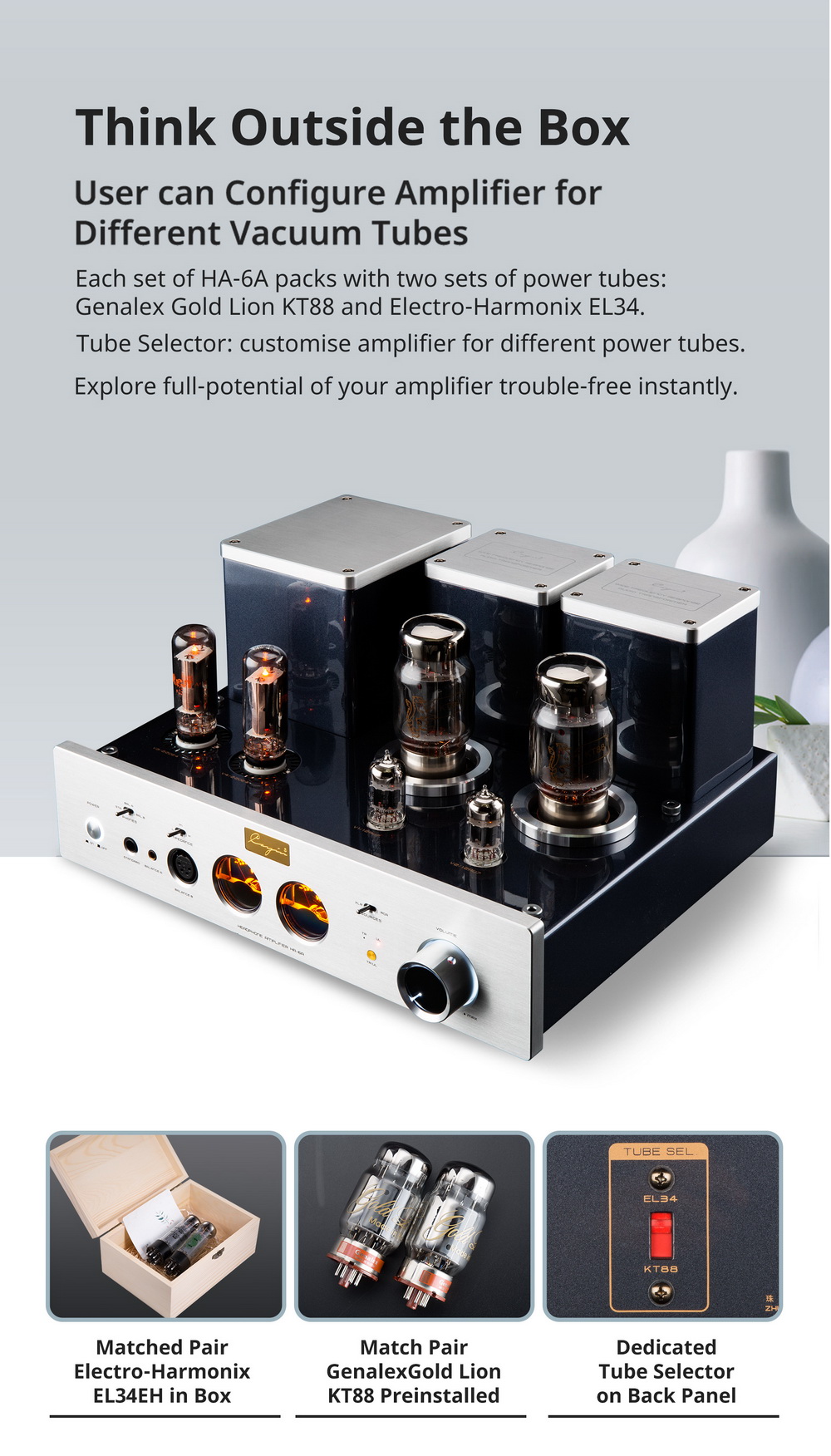 ขาย Cayin HA-6A แอมป์หลอดแก้วสุญญากาศ สำหรับหูฟังกำลังขับสูง