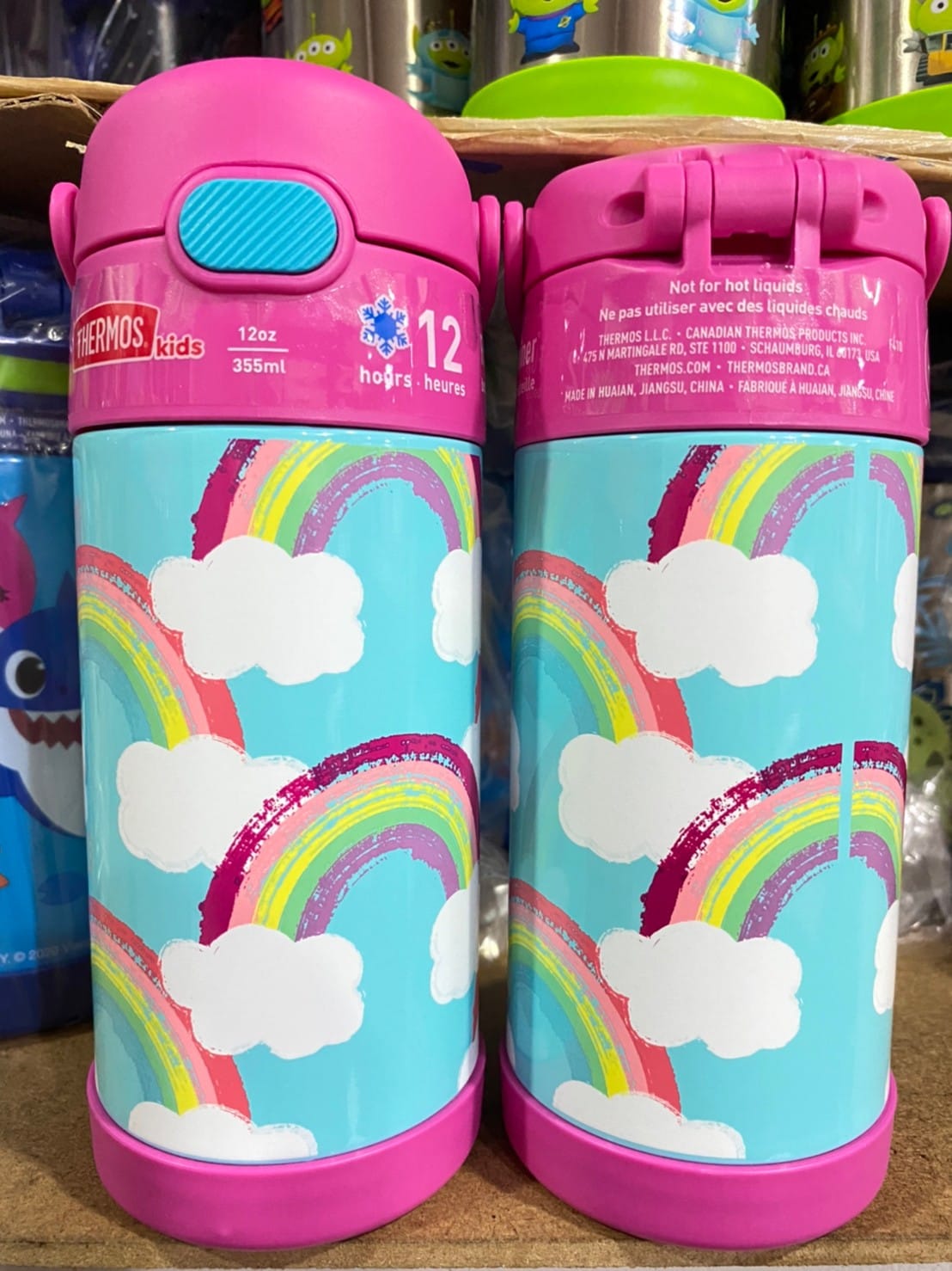 Thermos Rainbow 12oz FUNtainer Water Bottle with Bail Handle