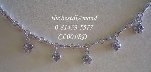 CL001RD+++สร้อยข้อมือหัวใจ และดอกไม้ ตุ้งติ้งน่ารักมากๆๆๆ+++ลายสร้อยเหมือนงานทองแท้เลย น่ารักสุดๆ มีหัวใจและดอกไม้ ห้อยตุ้งติ้ง ใส่ได้ 2 ด้านเลยค่ะ