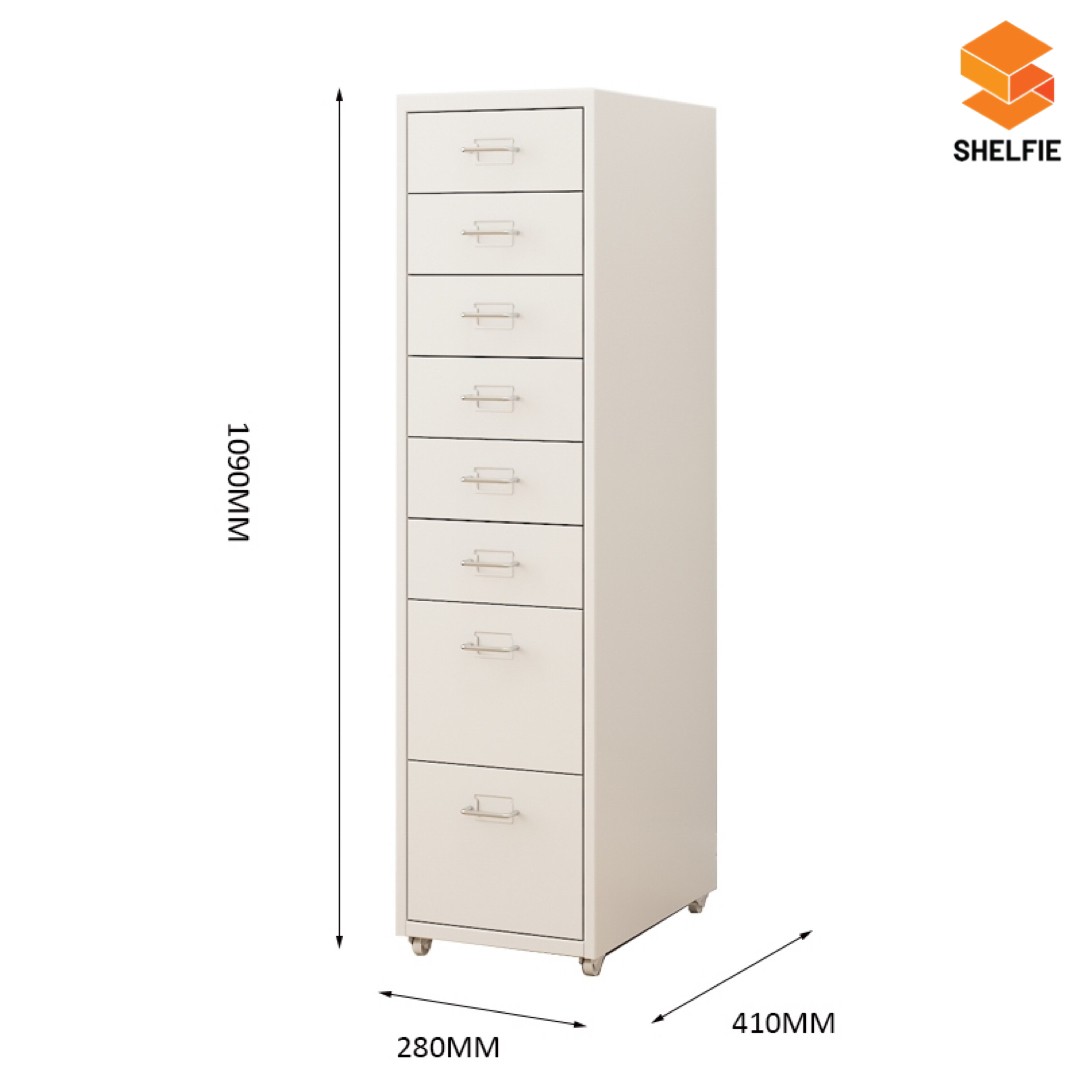 ตู้ลิ้นชักเหล็ก 8 ชั้น : ขนาด ส109cm x ก28cm x ล41 ซม.