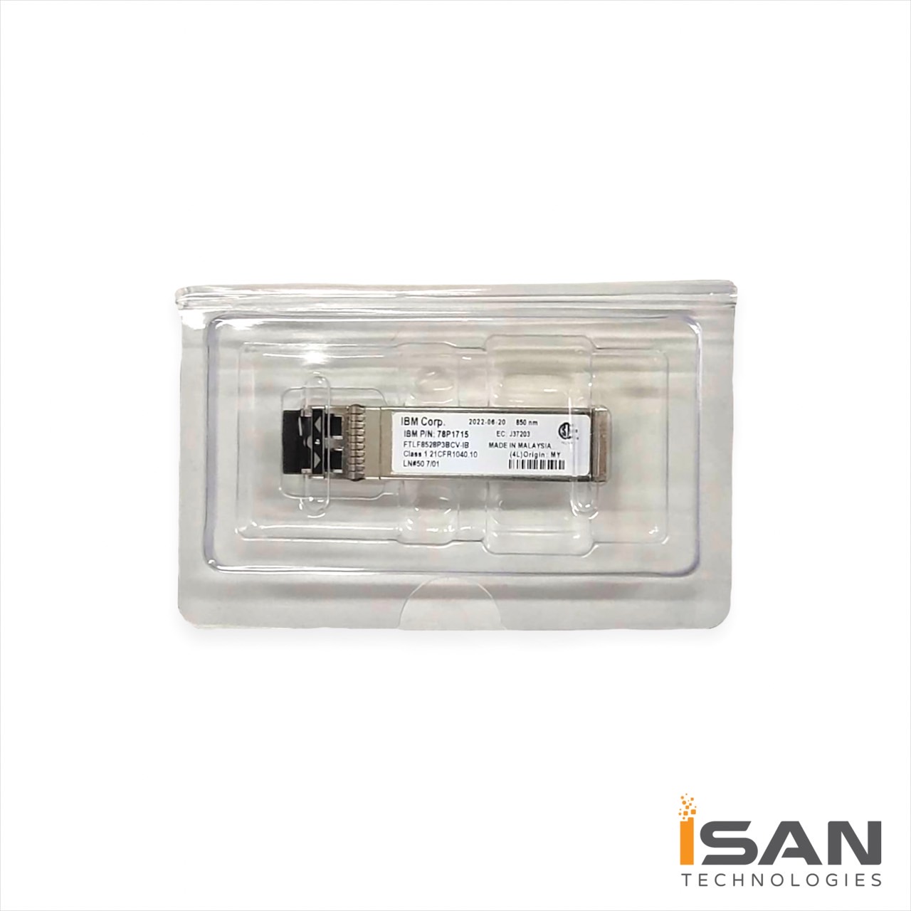 78P1715 IBM 8gb Fibre Channel (8gfc) Sfp+ 150m Optical Transceiver.