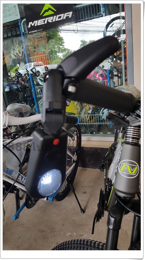 กระจกมองหลัง จักรยาน ROCES Bicycle Mirror, L-1 มีไฟ LED