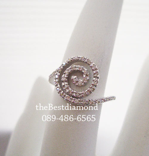 SR008RD+++แหวนขดหอยแบบ2+++แหวนเงินแท้ ดีไซน์สวยหรูคล้ายมงกุฎ แบบร้านจิวเวลลี่ทันสมัย ตามcounter ห้างเลย เหมือนของแท้สุดๆ เล่นไฟวิ๊งๆ รับประกันความสวย