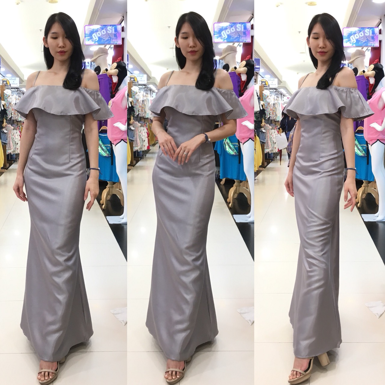 ชุดเพื่อนเจ้าสาว สีเทา สีเงิน รวมแบบ ตัวอย่าง สั่งสีและแบบอื่นๆได้ เช่า 500