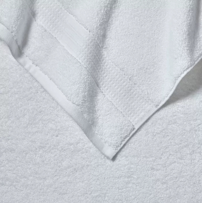 Grandeur 100% cotton Bath Towels - White ผ้าเช็ดตัว Cotton100% 1 ผืน สีขาว