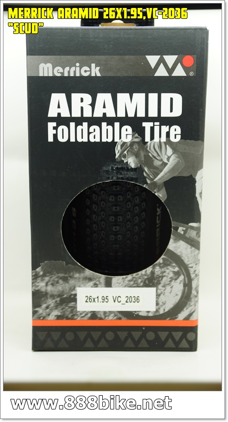 ยางนอกเสือภูเขา ขอบพับ MERRICK Aramid รุ่น SCUD 26X1.95,vc-2036