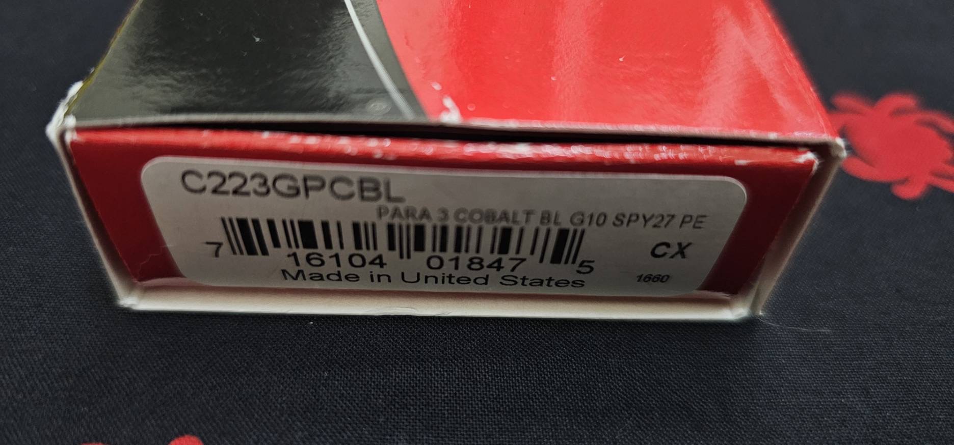 Spyderco Para 3 Knife Cobalt Blue G-10 (3" Satin CPM SPY27)